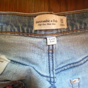 Abercrombie Curve Love Mom Denim Shorts